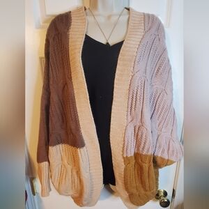 Cozy Colorblock Cardigan Sweater